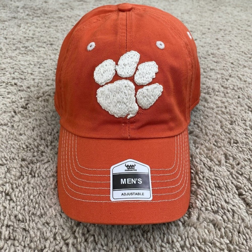 Clemson Tigers NCAA Fan‎ Favorite Hat Mens Adjustable Orange Paw Logo Curved Cap